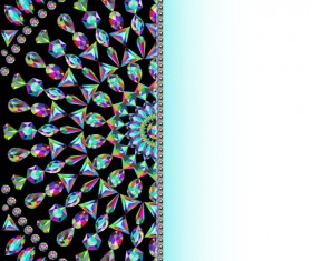Ornate diamonds art background vector 03