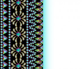 Ornate diamonds art background vector 04