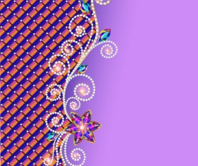 Ornate diamonds art background vector 05