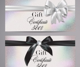 Ornate gift certificates template vectors 02