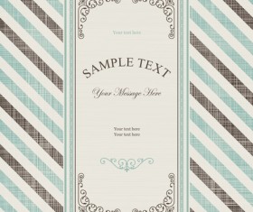 Ornate retro frame background art vector 01