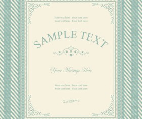 Ornate retro frame background art vector 02