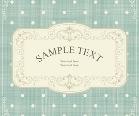 Ornate retro frame background art vector 03
