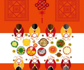 People with food holiday vector