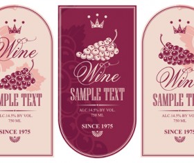 Price menu wine retro vector 02