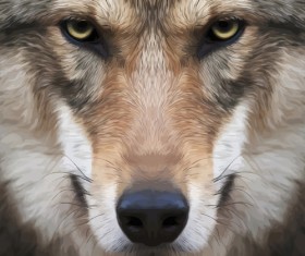 Realistic dog face design vector