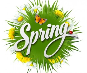 Refreshing spring flower backgrounds vector 02