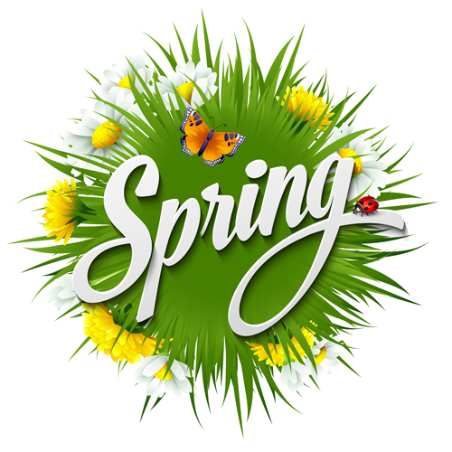 Refreshing spring flower backgrounds vector 02