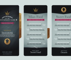 Restaurant menu price list creative vector 02