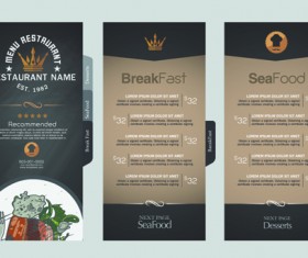 Restaurant menu price list creative vector 05
