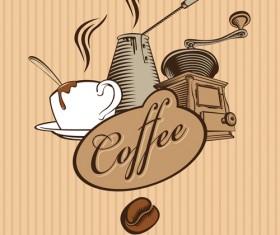 Retro coffee creative poster vector 01