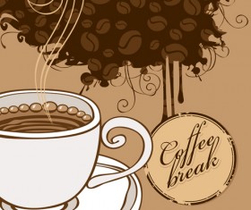 Retro coffee creative poster vector 02