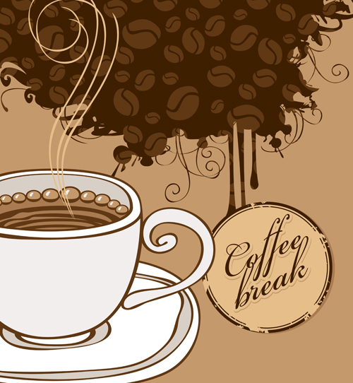 Retro coffee creative poster vector 02
