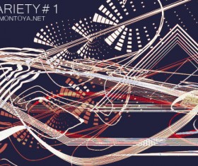 Ribbon with abstract photoshop brushes