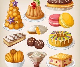 Set of food illustration vectors material 04