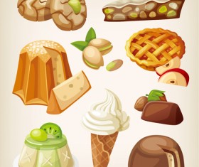 Set of food illustration vectors material 06