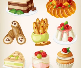 Set of food illustration vectors material 07