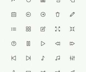 Set of ios7 outline icons
