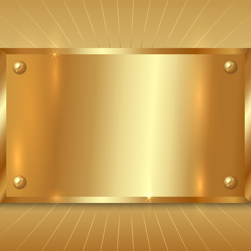 Shiny golden metallic vector background material 03