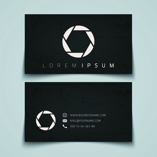 Simple styles business cards vectors 03