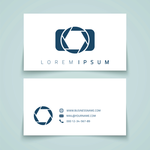 Simple styles business cards vectors 05