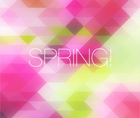 Spring colorful geometric shapes background 01
