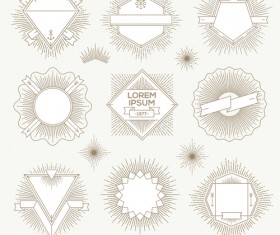 Sunburst line labels vectors 01