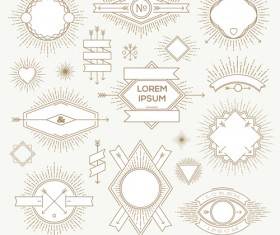 Sunburst line labels vectors 03