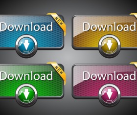 Texture download button shiny vector 02