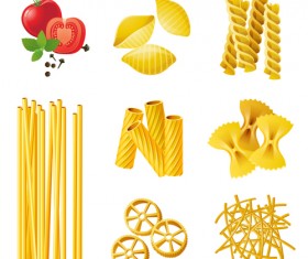 Traditional pasta art background vector 02