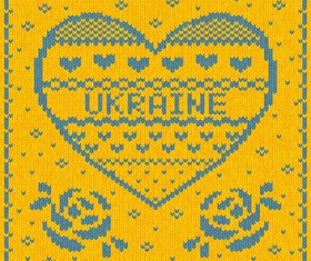 Ukraine style fabric background vector