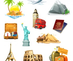 Vector Travel elements set 02