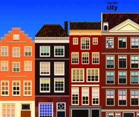 Vector city building creative illustration 03