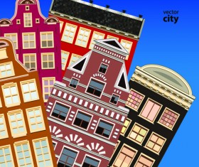 Vector city building creative illustration 05
