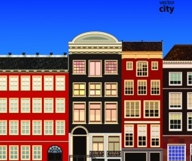 Vector city building creative illustration 07
