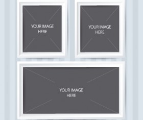 Vector empty photo frames design material 01