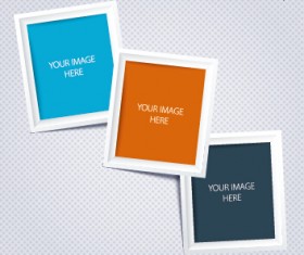 Vector empty photo frames design material 02