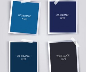 Vector empty photo frames design material 03