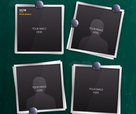 Vector empty photo frames design material 04
