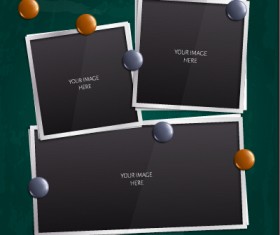 Vector empty photo frames design material 05