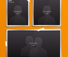 Vector empty photo frames design material 08