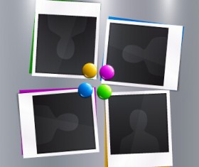 Vector empty photo frames design material 09