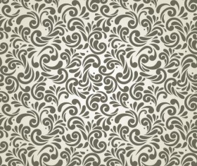 Vector floral retro seamless pattern set 03