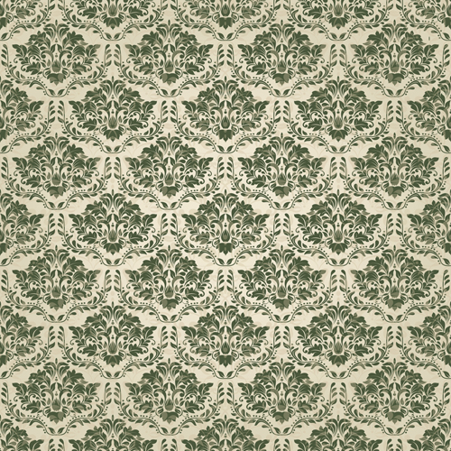 Vector floral retro seamless pattern set 05