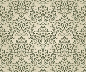 Vector floral retro seamless pattern set 06