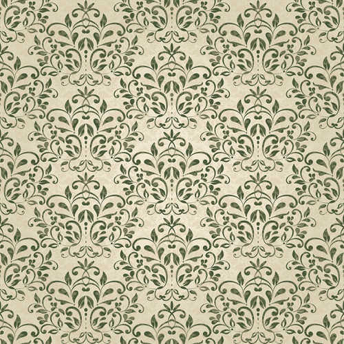 Vector floral retro seamless pattern set 06