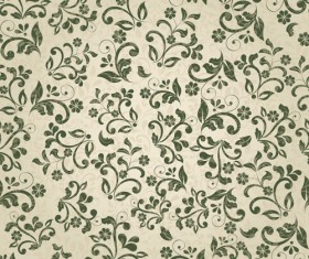 Vector floral retro seamless pattern set 07