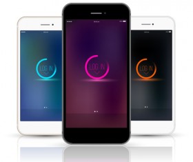 Vector modern mobile template design 01