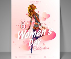 Vector poster 8 March womens day material