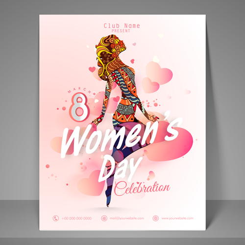 Vector poster 8 March womens day material